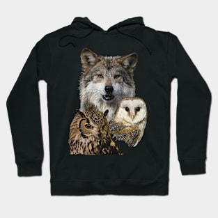 Wolf and owls Hoodie